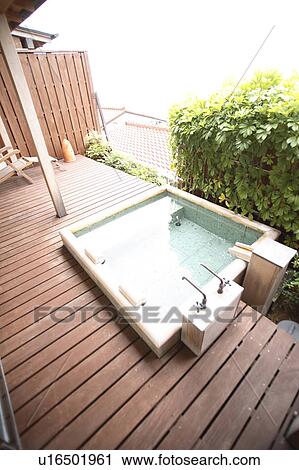 Open-air bath on deck View Large Photo Image Stock Image - Open-air bath on deck. Fotosearch