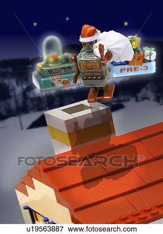 Plastic Christmas figurine View Large Photo Image Stock Photo - Plastic Christmas figurine. Fotosearch