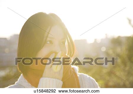Stock Image - Portrait of woman. Fotosearch
