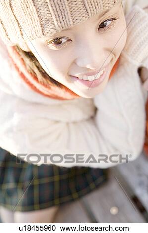 Stock Image - Portrait of woman. Fotosearch
