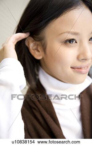 Picture - Portrait of young woman. Fotosearch