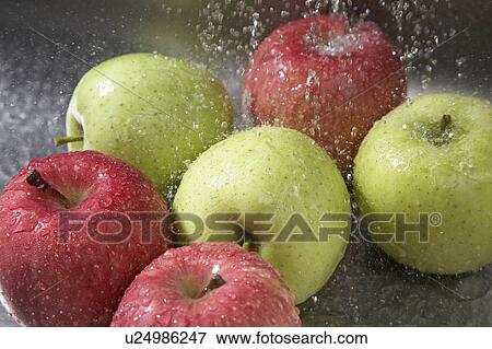 Stock Photo - Red and Green Apples. Fotosearch