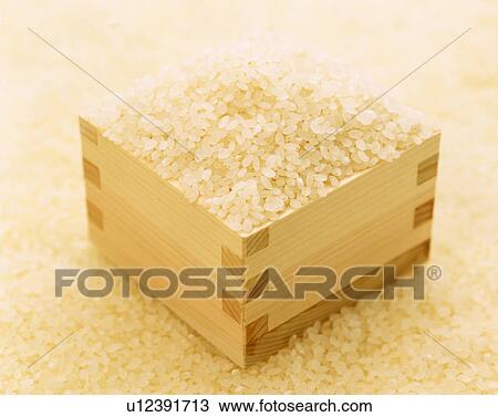 Stock Image - Rice in a box. Fotosearch