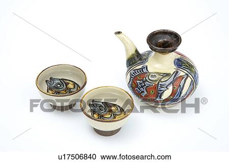 Stock Image - Sake bottle. Fotosearch