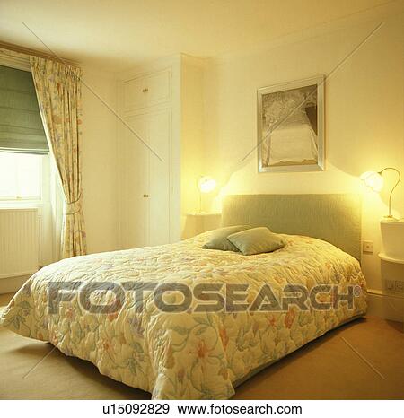 Stock Photo - Side view of a bedroom. Fotosearch