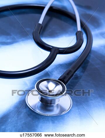 Stock Photograph - Stethoscope and x-ray. Fotosearch