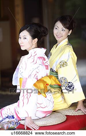 Two women wearing yukatas View Large Photo Image Picture - Two women wearing yukatas. Fotosearch