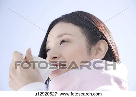 Stock Photo - Woman drinking coffee. Fotosearch