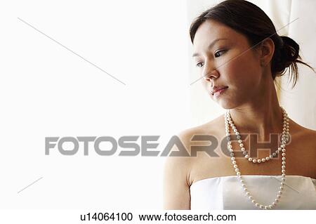 Close-up of a bride thinking View Large Photo Image Stock Image - Close-up of a bride thinking. Fotosearch