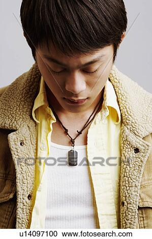 Stock Image - Close-up of a young man. Fotosearch