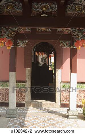 Stock Image - Entrance of a temple. Fotosearch