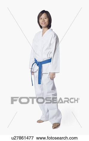 Stock Photo - Portrait of a young woman smiling. Fotosearch