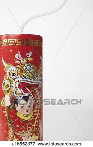 Stock Photo - Close-up of a Chinese fire cracker. Fotosearch