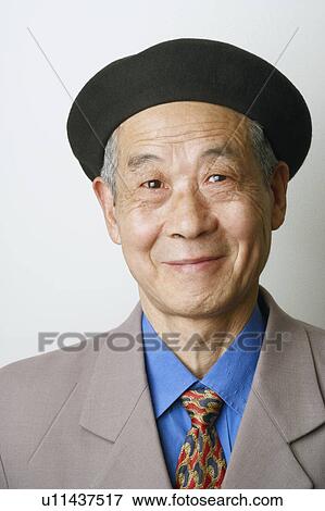 Stock Photo - Close-up of a senior man smiling. Fotosearch