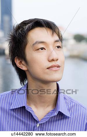 Stock Image - Close-up of a young man. Fotosearch