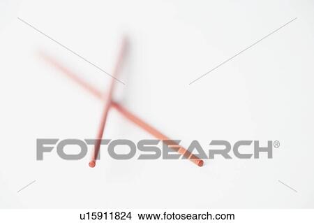 Picture - High angle view of a pair of chopsticks. Fotosearch