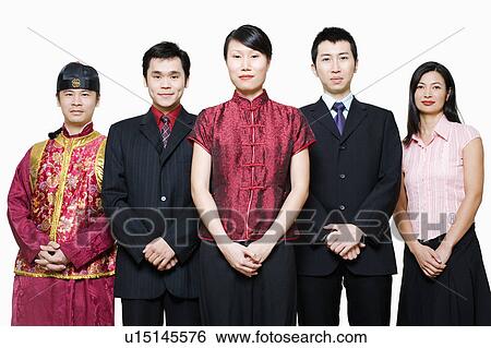 Portrait of four business executives and a young man standing together View Large Photo Image Stock Photograph - Portrait of four business executives and a young man standing together. Fotosearch