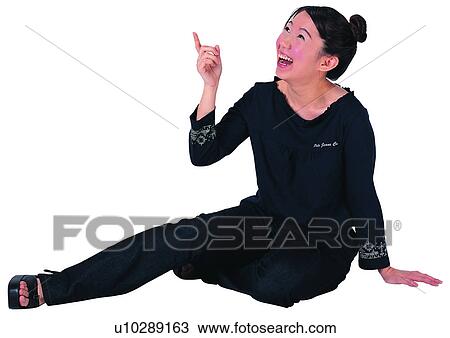 Stock Image - Laughing, Clipping Path, Asian Ethnicity, Indoor, Asian Expression. Fotosearch