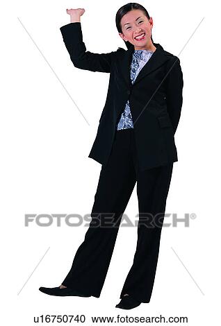 Stock Image - White Background, Young Adult, Looking At Camera, Asian Expression, Formal Clothing, Expression. Fotosearch
