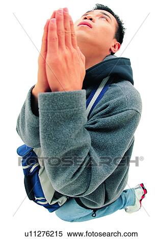 Young Adult, Black Hair, Gesture, Casual Clothing, Asian, Praying View Large Photo Image Stock Photography - Young Adult, Black Hair, Gesture, Casual Clothing, Asian, Praying. Fotosearch
