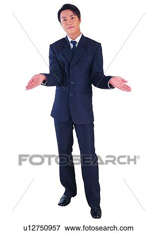 Stock Photo - Business Suit, Indoor, Clipping Path, Lifestyles, Young Adult, Asian Ethnicity. Fotosearch