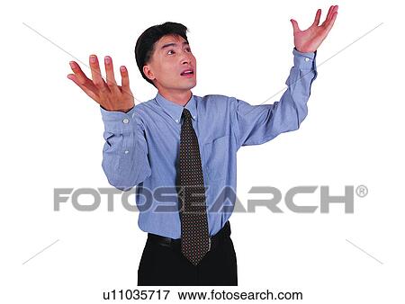 Businessman, One Person, White Background, Tie, Black Hair, Business Culture View Large Photo Image Stock Photo - Businessman, One Person, White Background, Tie, Black Hair, Business Culture. Fotosearch