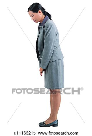 Stock Photography - Formal Clothing, Businesswoman, Asians At Work, Greeting, Cut Out, Young Adult. Fotosearch