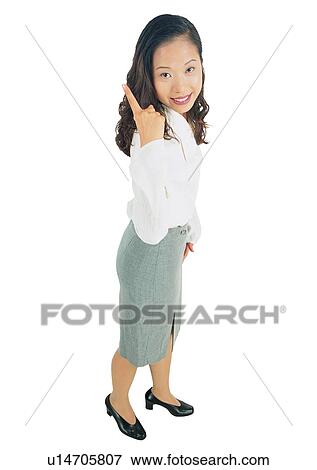 Stock Photo - Gesture, Business Culture, Businesswoman, Young Adult, Work. Fotosearch