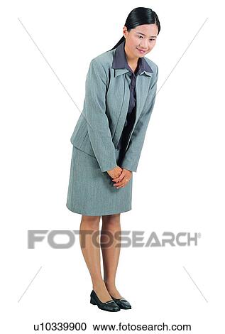 Stock Image - Indoor, Business Culture, Businesswoman, Black Hair, Asian Ethnicity, Cut Out, Business. Fotosearch