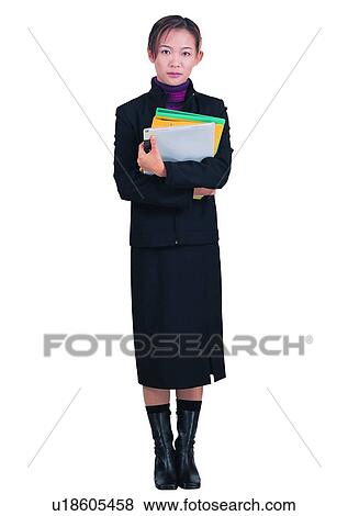 Stock Photo - Indoor, Clipping Path, Asian, White Background. Fotosearch