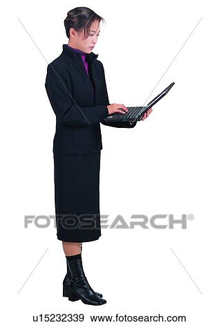 Laptop, Business, Efficiency, Using Laptop, Formal Clothing View Large Photo Image Stock Photo - Laptop, Business, Efficiency, Using Laptop, Formal Clothing. Fotosearch
