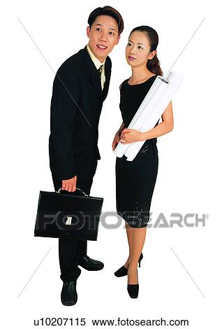 Looking Up, Brown Hair, Two People, Business Culture, Asian Ethnicity View Large Photo Image Stock Photography - Looking Up, Brown Hair, Two People, Business Culture, Asian Ethnicity. Fotosearch