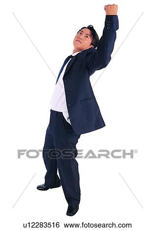 Stock Photograph - White Background, Asian, Formal Clothing, Lifestyles, Black Hair. Fotosearch