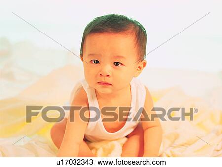 Stock Image - boy, cute, lovely, toddler, Asian. Fotosearch