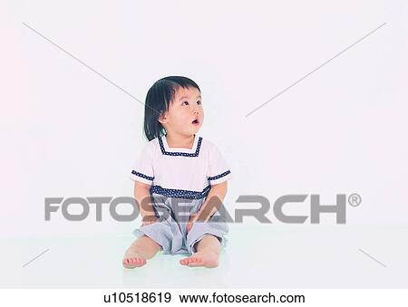 Stock Photo - child, kid, baby, girl, Asian. Fotosearch