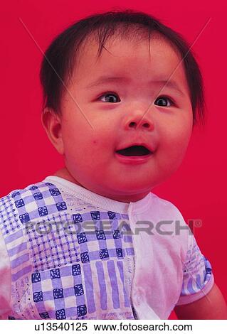 Stock Photography - kid, baby, toddler, Asian, lovely, boy. Fotosearch