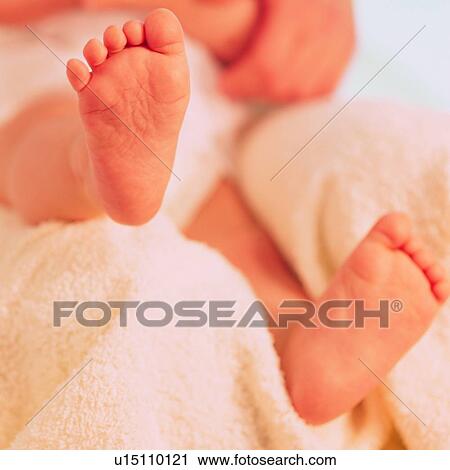 Kid Lovely Baby Toddler Foot Cute Asian Stock Image U Fotosearch