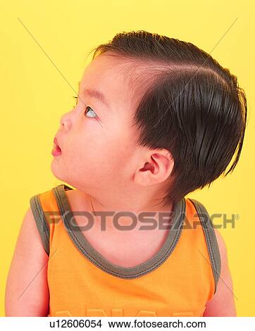 Picture - lovely, cute, Asian, toddler, baby, kid. Fotosearch