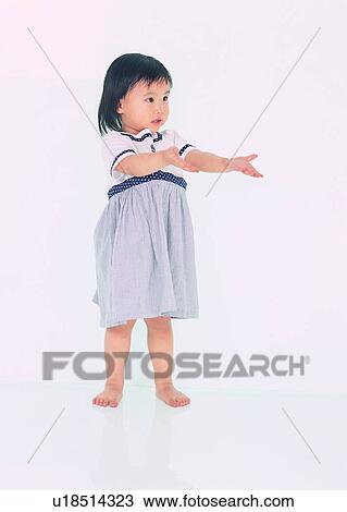 Stock Image - toddler, kid, baby, girl, child, cute, Asian. Fotosearch
