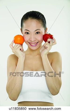 Beauty And Fruits, Beauty & Fruits, Beauty, Black Hair, Close-Up View Large Photo Image Stock Image - Beauty And Fruits, Beauty & Fruits, Beauty, Black Hair, Close-Up. Fotosearch