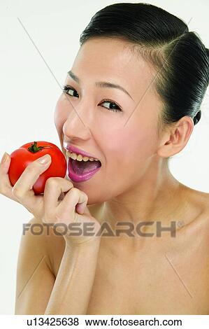 Beauty And Fruits, Beauty & Fruits, Beauty, Black Hair, Close-Up View Large Photo Image Stock Photo - Beauty And Fruits, Beauty & Fruits, Beauty, Black Hair, Close-Up. Fotosearch