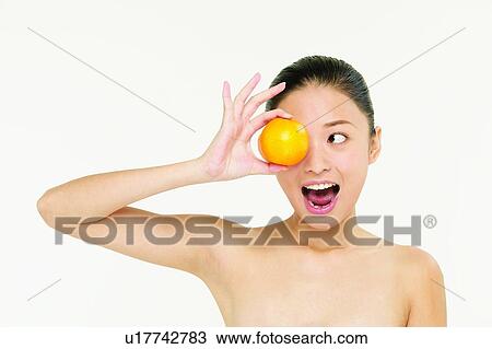 Beauty And Fruits, Healthy Eating, Food And Drink, One Person, Hair Back, Beauty, Happiness View Large Photo Image Stock Image - Beauty And Fruits, Healthy Eating, Food And Drink, One Person, Hair Back, Beauty, Happiness. Fotosearch