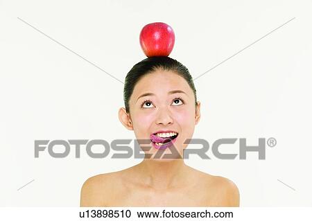 Close-Up, Beauty And Fruits, Black Hair, Beauty, Beauty & Fruits, Apple View Large Photo Image Stock Image - Close-Up, Beauty And Fruits, Black Hair, Beauty, Beauty & Fruits, Apple. Fotosearch