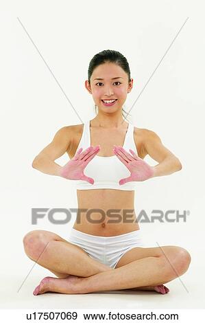 Barefoot, Gesturing, Black Hair, Toothy Smile, Zen-Like View Large Photo Image Stock Photo - Barefoot, Gesturing, Black Hair, Toothy Smile, Zen-Like. Fotosearch