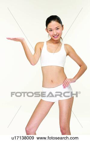 Beauty Sports, Standing, Indoor, Beauty, White Background View Large Photo Image Stock Photo - Beauty Sports, Standing, Indoor, Beauty, White Background. Fotosearch