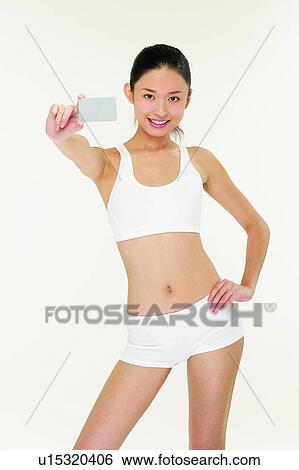 Sports Bra, Showing, Sports Clothing, Flash Card, Asian Ethnicity, Toothy Smile View Large Photo Image Stock Photograph - Sports Bra, Showing, Sports Clothing, Flash Card, Asian Ethnicity, Toothy Smile. Fotosearch