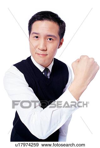 business executive, business attitudes, one person, indoors, waist up, half length View Large Photo Image Stock Photo - business executive, business attitudes, one person, indoors, waist up, half length. Fotosearch