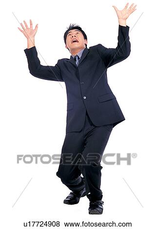 Stock Photo - human cut outs, asian, bending, business. Fotosearch