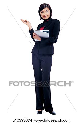 Picture - human cut outs, asian, business, business attitudes. Fotosearch