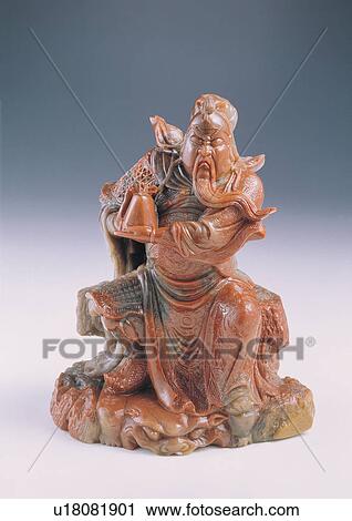 Stock Image - craft product, embellished, historical character, idol, ceramics, statue, craftsmanship. Fotosearch